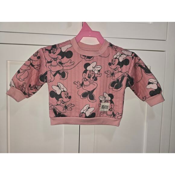 Disney Baby Minnie Mouse Pink Sweatshirt – Size 12M - Picture 1 of 15